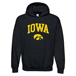 UGP Campus Apparel NCAA Offiziell lizenzierter College – University Team Color Arch Logo Hoodie, Iowa Hawkeyes Schwarz, Medium von UGP Campus Apparel
