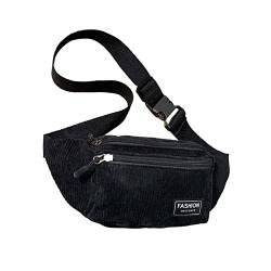 Brusttasche, strukturierter Körper, kleine Tasche, Sport, Hüfttasche, lässige Schultertasche für Männer und Frauen, ergonomische Aktentasche für Laufen, Outdoor, Sport, Fitnessstudio, Wandern, Schwarz von UIFLQXX