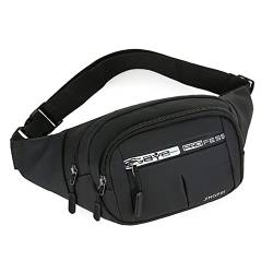 Männer und Frauen Mode Kapazität Messenger Bag Einfache Lässige Schultertaschen Hüfttasche Laufgürtel Hüfttasche Wasserflasche Halter und Handytasche, Schwarz , Einheitsgröße von UIFLQXX