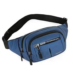 Männer und Frauen Mode Kapazität Messenger Bag Einfache Lässige Schultertaschen Hüfttasche Laufgürtel Hüfttasche Wasserflasche Halter und Handytasche, blau, Einheitsgröße von UIFLQXX