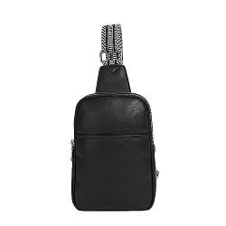 Schultertasche für Damen, veganes Leder, Bauchtasche, Umhängetaschen, Brusttasche für Damen, Computer-Umhängetaschen für Frauen, Schwarz , Einheitsgröße, Reiserucksäcke von UIFLQXX