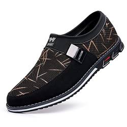 UIKGITP Lässige Mokassins Mode für Herren, Bequeme Wanderschuhe, Fahrschuhe, Leder, Herren, Arbeit, Büro, Kleid, Sportschuhe im Freien, Braun 3, 42.5 EU von UIKGITP