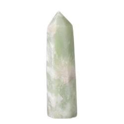 UIMWHAVG 1PC Natursteine ​​Kristall Punkt Turm Amethyst Rosenquarz Stein Erz Obelisk Home Ornamente (Color : Light Green Jade, Size : 60-70mm) von UIMWHAVG