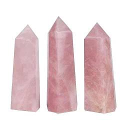 UIMWHAVG 1pc 1kg-1.2kg natürlicher rosafarbener Kristallrosenquarz-Punkt for Hauptdekoration Naturstein von UIMWHAVG