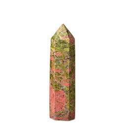 UIMWHAVG 36 farbige Natursteine ​​und Kristallspitzenstab, Reiki-Steinturm, Erz, poliert, Kunsthandwerk, Heimdekoration (Color : Unakite, Size : 60-70mm) von UIMWHAVG