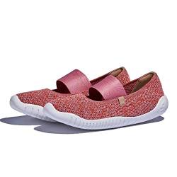 UIN Damen Ballerinas Flacher Kunst Gemalt Ballet Flat Schuhe Slip On Lässig Loafer Leichte Komfort Reisen Wanderschuhe Menorca Ⅵ Brick Pink (42) von UIN