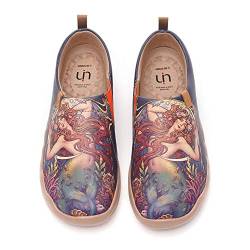 UIN Damen Reise Turnschuhe Slipper Art Painted Microfiber Leder Wander Schuhe Sneaker The Little Mermaid (39) von UIN