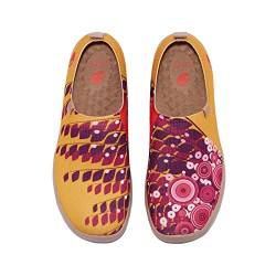 UIN Damen Slip Ons Leichtgewicht Lässige Loafer Wanderschuhe Bequem Kunstgemalte Reiseschuhe Toledo Ⅰ Let The Dance Talk (36) von UIN