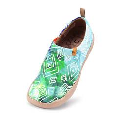 UIN Damen lieben im Frühjahr Canvas Loafer Schuh grün（37） von UIN
