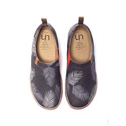 UIN Männer Folgen Sie Ihrer Freiheit Fashion Leaf Art Sneaker Painted Canvas Slip-On Travel Schuhe (40) von UIN