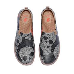 UIN Men Casual Fashion Shoes with PU Upper and Eva Outsole Hiking Shoes Painted Slip On Shoes Low-Tops Paisley Duke Toledo I UK Size 7.5, EU Size (42) von UIN