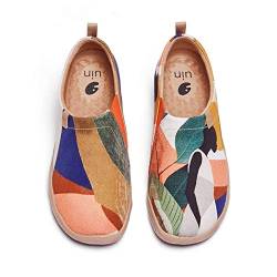 UIN Molandi Fashion Damen Painted Slip On Schuhe Reiseschuhe Lässiger Fashional Sneaker Segelschuhe Canvas Mehrfarbig （35） von UIN