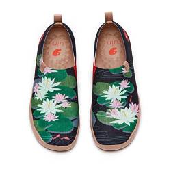 UIN Monet The Water-Lily Pond V2 Damen Lässige Wanderschuhe Leicht Loafer Schuhe Bemalter Reiseschuh Slip On Schuhe Gestrickt Mehrfarbig(35.5) von UIN