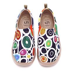 UIN Oopsie Daisy Damen Painted Slip On Schuhe Lässiger Reiseschuhe Segelschuhe Leicht Loafer Schuhe（37） von UIN