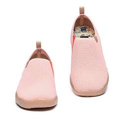 UIN Toledo Knitted Crystal Rose Damen Painted Slip On Schuhe Reiseschuhe Lässiger Fashional Sneaker Segelschuhe Gestrickt(39) von UIN