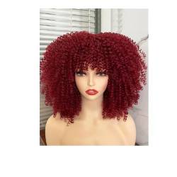 Frauen Kurze Haare Lockige Perücke Cosplay Synthetische Natürliche Perücken Leimlos 11 10inches#1 PC von UIOKLMJH