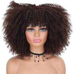 Frauen Kurze Haare Lockige Perücke Cosplay Synthetische Natürliche Perücken Leimlos #33 14inches#1 PC von UIOKLMJH