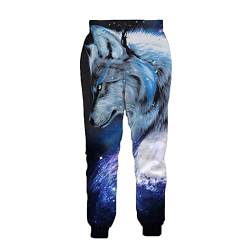 UIOKLMJH Herren-Jogginghose mit 3D-Druck, Wolfsmond-Motiv, Streetwear, Unisex, lässige Jogginghose, Jogginghose 1, 36-41 von UIOKLMJH