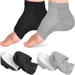 Rizzsoles Height Max Socken,Rizzsoles Height Max Socks,Socken zur Erhöhung der Körpergröße,unsichtbare Gel-Einlegesohle und Fersenschutz For Women Men (Schwarz+grau,3,5 cm) von UIRPK