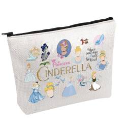 UJIMS Prinzessin Cinderella Geschenke Märchen Fans Make-up Tasche Prinzessin inspiriert Geschenke Prinzessin Fans Merchandise Film Geschenk, CinderellaMakeupBag, Modern von UJIMS
