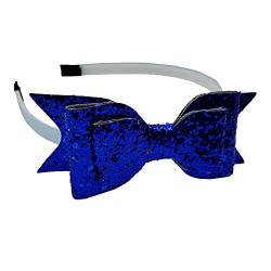 Kleinkind Paillette Bow Stirnbänder für Mädchen Haarband mit Schleife Kinder Haarbänder Kopfbedeckung Stirnband Damen Wandern (Blue, One Size) von UJSQNDG