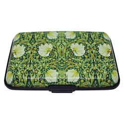 UK Phoenix Frauen Kreditkartenhalter Paisley Designs Karten- & Ausweishüllen RFID Diebstahlschutz Anti Scan Aluminium für Kreditkarte EC-Karte Führerschein Visitenkarten starke Brieftasche, Grün – William Morris, S, Modern von UK Phoenix