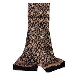 UK_Stone 100% Seide Paisley Blumen Halstuch Herren Schal (Paisley # 4 Schwarz) von UK_Stone