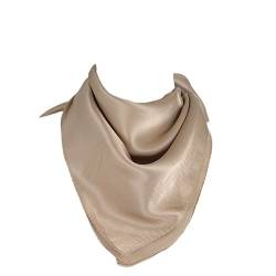 UK_Stone 100% Seide Unisex Einfarbig Bandana Schal Halstuch 50 * 50cm (Khaki) von UK_Stone
