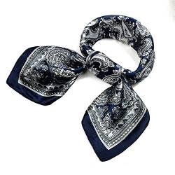 UK_Stone Damen Paisley Muster Bandana Halstuch 100% Seide Kopftuch Krawatte Multifunktionstuch 50 * 50cm von UK_Stone