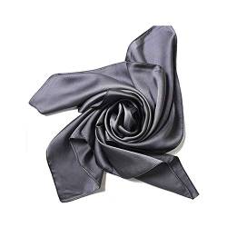 UK_Stone Damen Unifarben Groß Bandana Halstuch Satin Kopftuch Krawatte Multifunktionstuch 90 * 90cm von UK_Stone