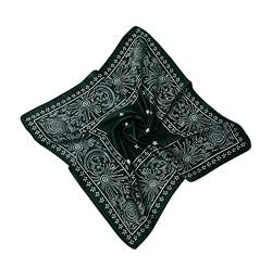 UK_Stone Herren 100% Seide Bandana Halstuch Krawatte Anzug Taschenhandtuch 50 * 50cm (Meteorregen Dunkelgrün) von UK_Stone