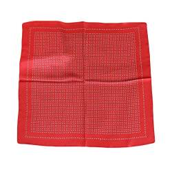 UK_Stone Herren Paisley Muster Bandana Halstuch 100% Seide Krawatte Anzug Taschenhandtuch Multifunktionstuch 50 * 50cm (Z_Pattern #3 Rot) von UK_Stone
