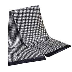 UK_Stone Klassisch Seidenschal Schwarzweiß Halstuch Herren Schal Schwarz Weiß Hahnentritt Houndstooth von UK_Stone