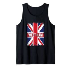 West Ham – England Stadt mit Flagge des Vereinigten Königreichs Tank Top von UK city with United Kingdom flag