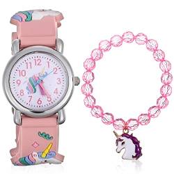 UKCOCO 1 Satz Armband Für Kinderuhren Einhorn Kleinkinduhren Kinderarmbanduhren Mädchen Uhren Für Mädchen Quartz Uhr Uhrenarmband Für Modeuhr Kinder Schauen Zu Zubehör Perlen Glas Student von UKCOCO