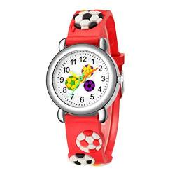 UKCOCO 1stk Anschauen Uhr Mit Cartoon-Muster Cartoon Bedruckte Uhr Schöne Kinderuhr Modische Armbanduhr Cartoon-Uhr Kunststoffband Riemenmaterial: Kunststoff Männer Und Frauen Fußball von UKCOCO