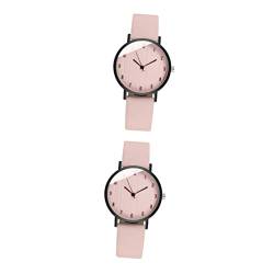 UKCOCO 2 Stücke Damen Quarzuhr Mode Uhren Für Damen Digitaluhren Für Kinder Kinder Geschenke Weibliche Handgelenkverzierung Armreif Uhr Damen Armbanduhren Modisches Armbanduhrband von UKCOCO