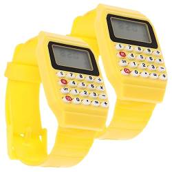 UKCOCO 2St Kinderuhren für Mädchen im Alter von 8-10 Jahren LCD-Bildschirm-Rechner für Kinder Herrenuhren Digitaluhr Taschenrechner Armbanduhr Rechenuhr für Kinder Anschauen Fall Mann von UKCOCO