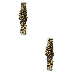 UKCOCO 2St Scrunchie Uhrenarmband Damen Knieflicken für Jeans 20mm Haarbänder uhrenarmbänder Ersatzband für Uhr Armband für Uhr Leopardenmuster Haarring Shenzhen Stirnband Fräulein Gurt von UKCOCO