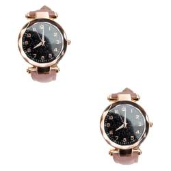 UKCOCO 2st Digitale Quarzuhren Damenuhren Frauen-Accessoire Digitale Armbanduhr Für Damen Exquisite Damenuhr Verschleißfeste Armbanduhr Zarte Damenuhr Leder Zubehör Empfindlich Fräulein von UKCOCO