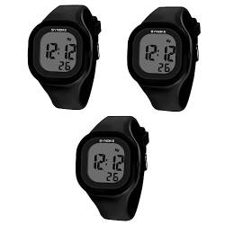 UKCOCO 3 Stück Silikon-Armbanduhrenarmbänder Für Herren Trainingsuhr Sportuhr Elektronische Uhr Krankenschwesteruhr Clip-On-Led-Sportuhr Armband Digitale Tisch-Digitaluhr von UKCOCO