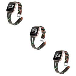 UKCOCO 3St uhrenarmbänder für herren männer armband Smartwatch-Armband tischband armkette damen intelligent Gurt Metallknopf Fräulein rot von UKCOCO