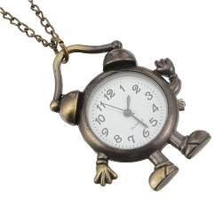UKCOCO 3st Wecker Taschenuhr Goldene Uhrenkette Vintage Uhr Halskette Anhänger J Halskette Für Männer Halskette Mit Retro-Uhr Arabische Halskette Herrenuhren Mann Geschenk Legierung Mini von UKCOCO