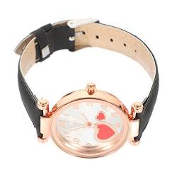 UKCOCO Anschauen Schwarze Uhr Damenuhr Elegant Uhren Stiegen Uhrengeschenk Für Armbanduhr Elegante Damenuhr Uhrarmbanddekor Elegante Dreizeigeruhren Kunstleder Zubehör Fräulein Niedlich von UKCOCO