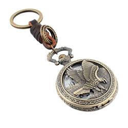 UKCOCO Clip Schlüsselanhänger Uhr Taschenuhr Hängend Taschenuhr Mit Handaufzug Taschenuhr Halskette. Taschenuhrgeschenk. Ketten Anhänger Quarzuhr Brosche Aushöhlen von UKCOCO