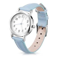 UKCOCO Damenuhr wasserdichte Quarzuhr PU- Lederarmband Einfache lässige Armbanduhr von UKCOCO