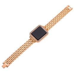 UKCOCO Diamant-Touchscreen-Uhr Digitaluhren Metall Digitale Armbanduhr Digitale Uhren Led Digitaluhr Damen Exquisite Smartwatch Strassverzierte Armbanduhr Legierung Frau Anschauen von UKCOCO