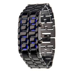 UKCOCO Digitale Herren-Armbanduhr für Frauen, wasserdicht, 8 Stück, hellblau, M von UKCOCO