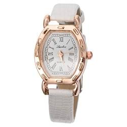 UKCOCO Geschenke Frauen Uhr Dame Quarz Casual Business Uhr mit Leder Armband Quarz Frauen Uhr R?mische Ziffer Uhr für Geburtstag Geschenk von UKCOCO