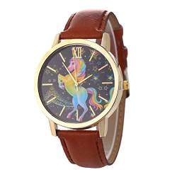 UKCOCO Kinderuhr Farbe Pegasus Einhorn Cartoon Quarz Uhr Mode Mädchen Uhren Silikonband Kinder Uhren für Jungen Mädchen Kinder () von UKCOCO